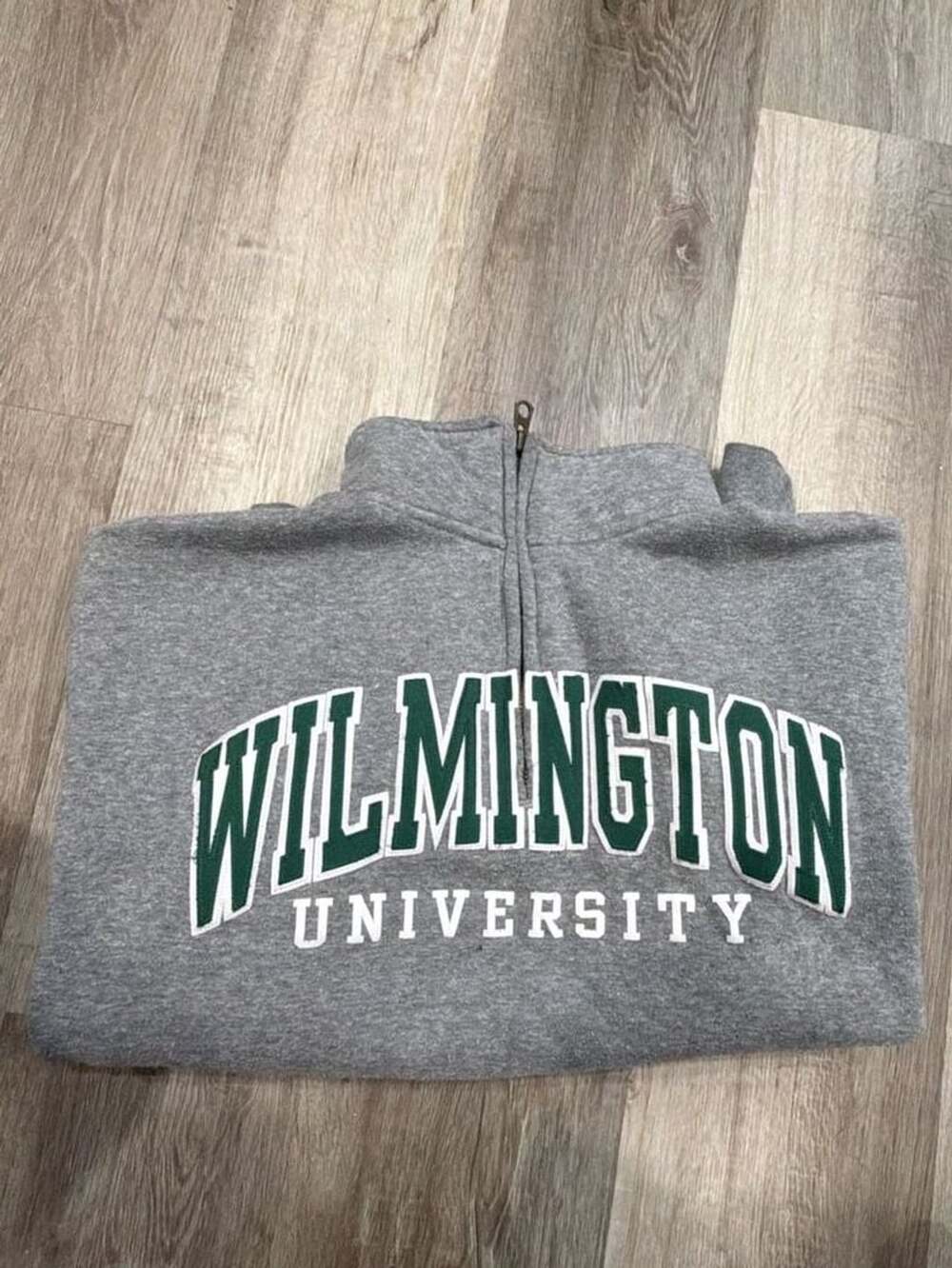 JanSport Wilmington University 1/4 Zip Sweatshirt Size XL Gray